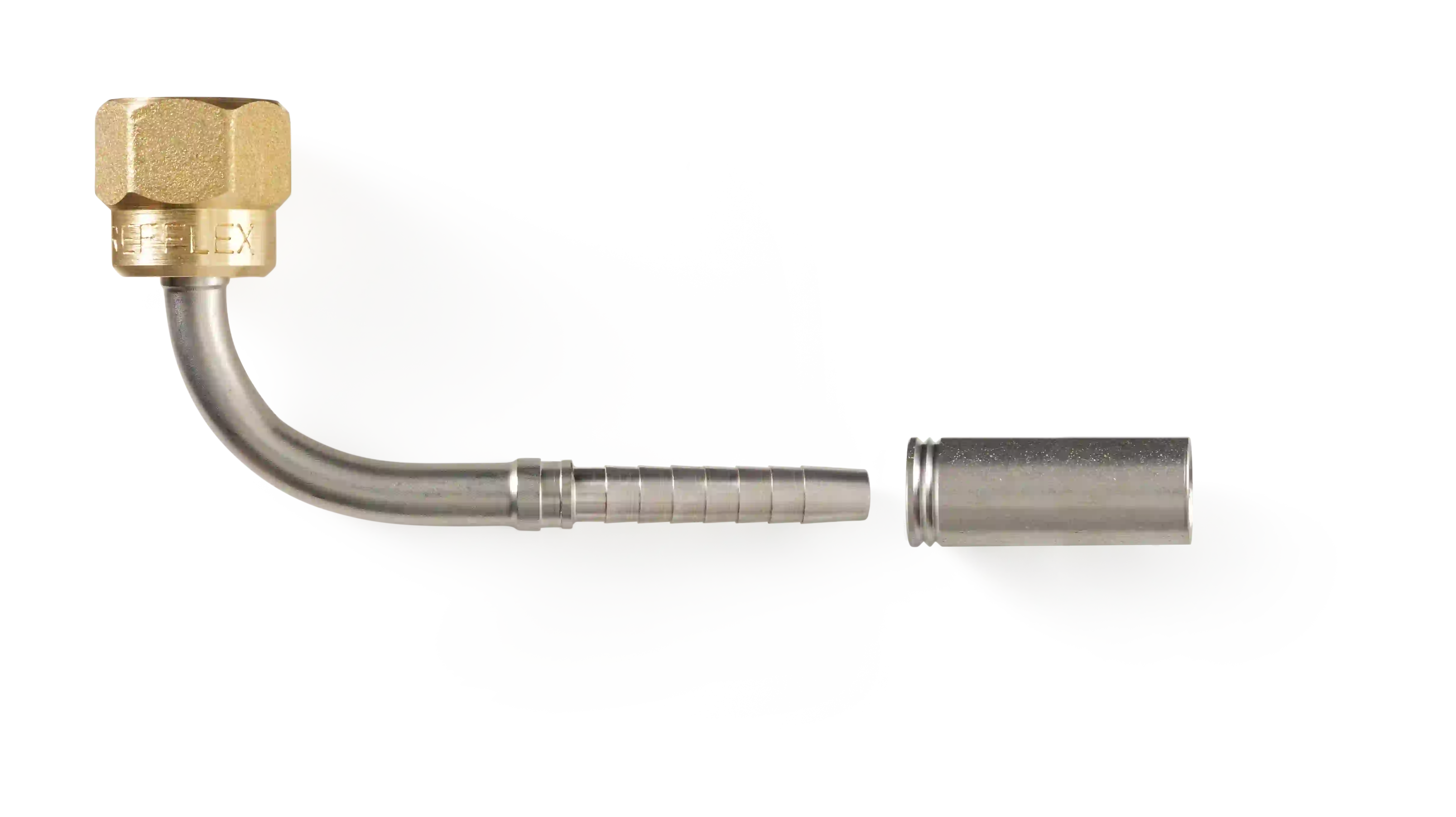 3 Refflex Slangetje Gebogen Leiding Zilver Buisje Hoge Druk D10 0040