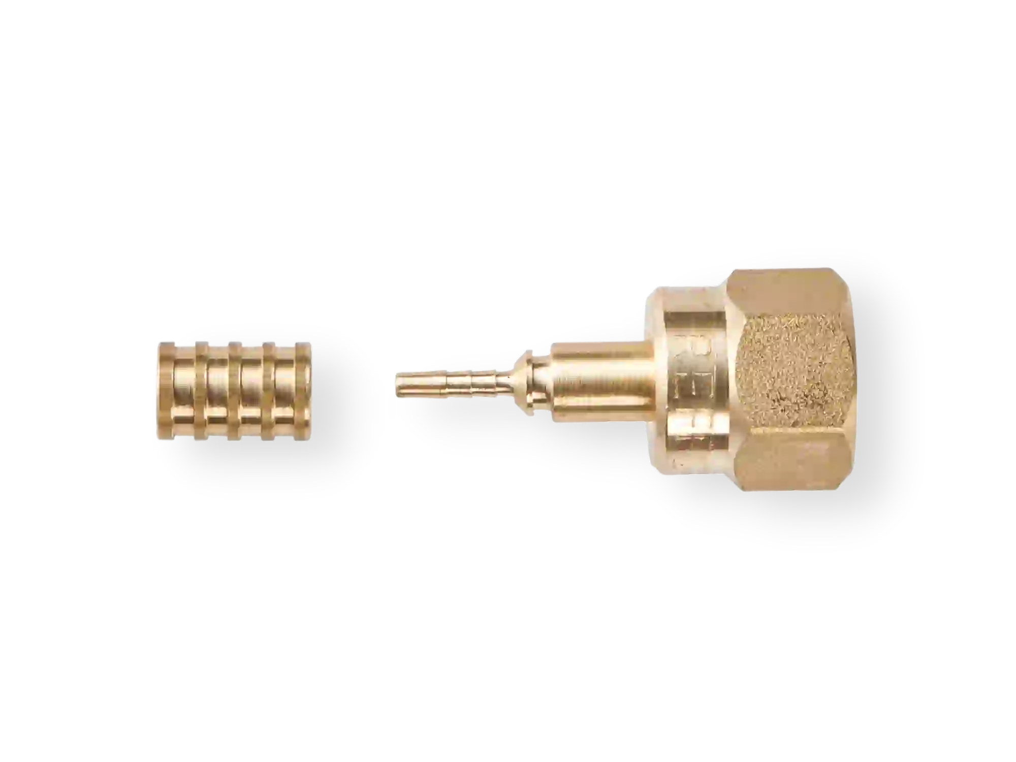 203631 | REFFLEX DN-2.0 full brass crimp fitting straight (L)
